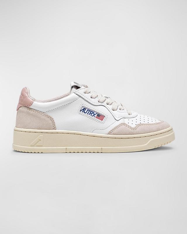 Medalist Low-Top Mixed Leather Sneakers Product Image