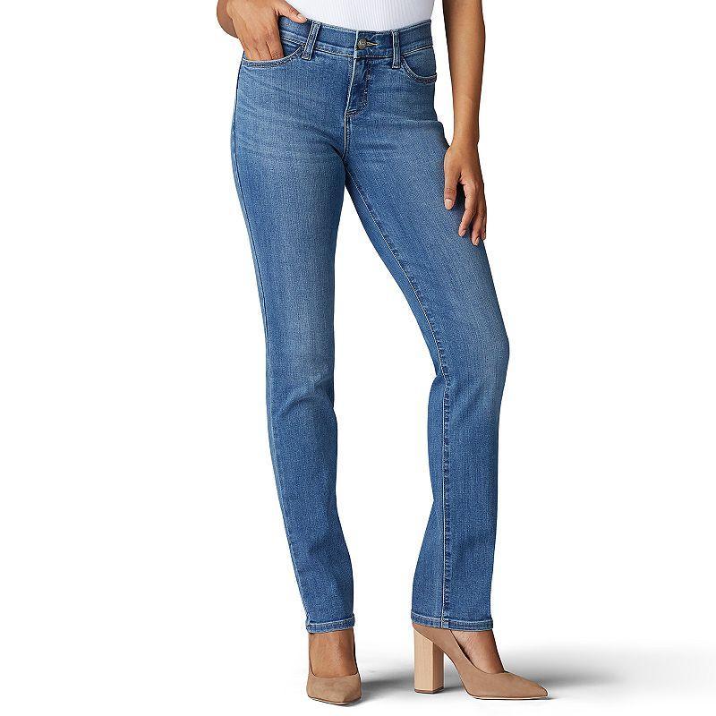 Womens Lee Flex Motion Straight-Leg Jeans Product Image