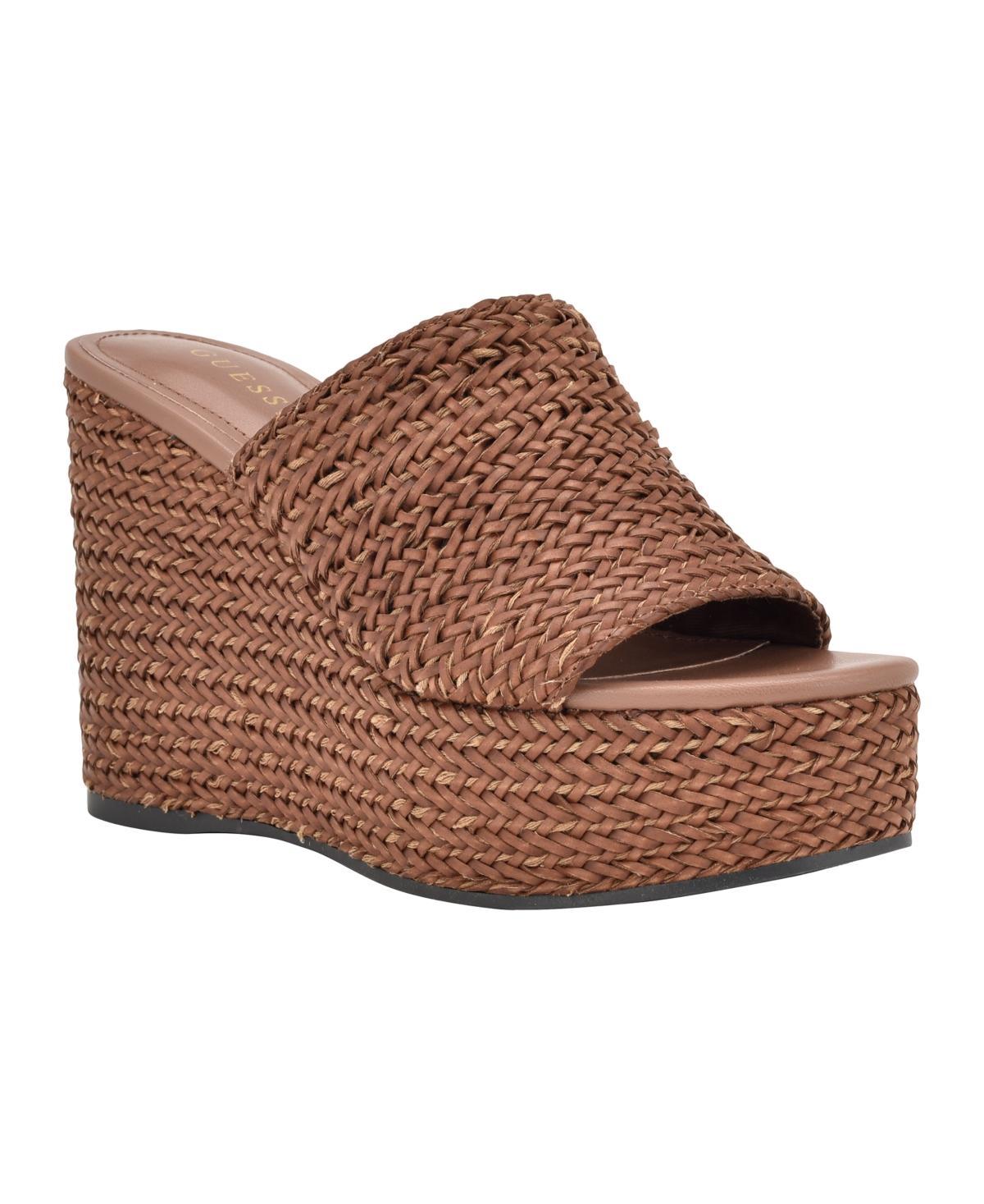 Guess Womens Yenisa Single Band Slide Platform Wedge Sandal Womens Shoes Product Image