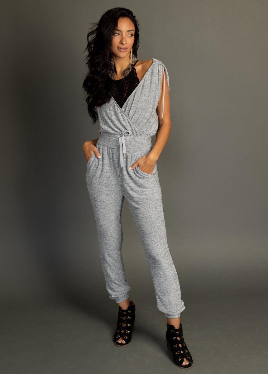 Baylee Jumpsuit in Heather Charcoal Product Image