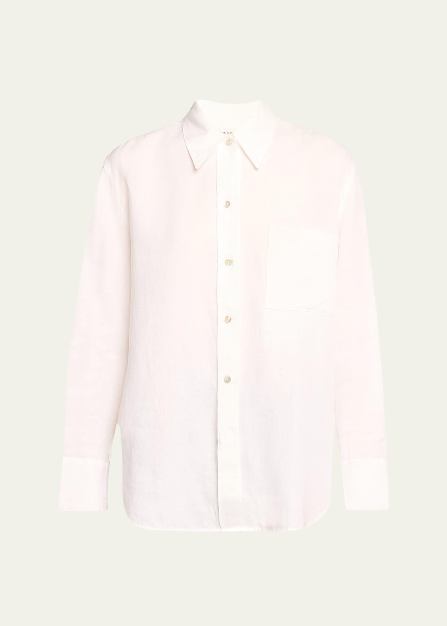 Easy Silk Long-Sleeve Button-Front Shirt product image