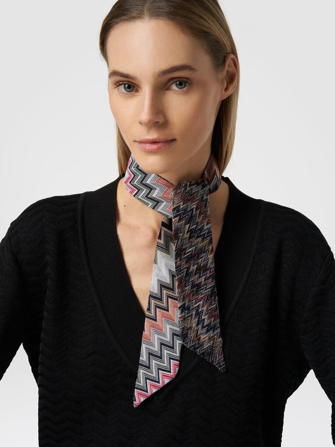 Foulard scarf in zigzag viscose and cotton Multicoloured | Missoni Product Image