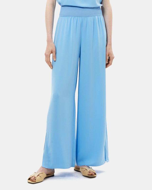 Slit Wide-Leg Pant in Crepe Product Image