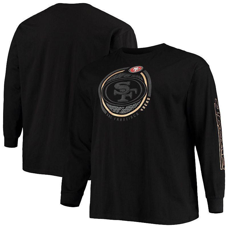 Men's Fanatics Branded Black San Francisco 49ers Big & Tall Color Pop Long Sleeve T-Shirt Product Image