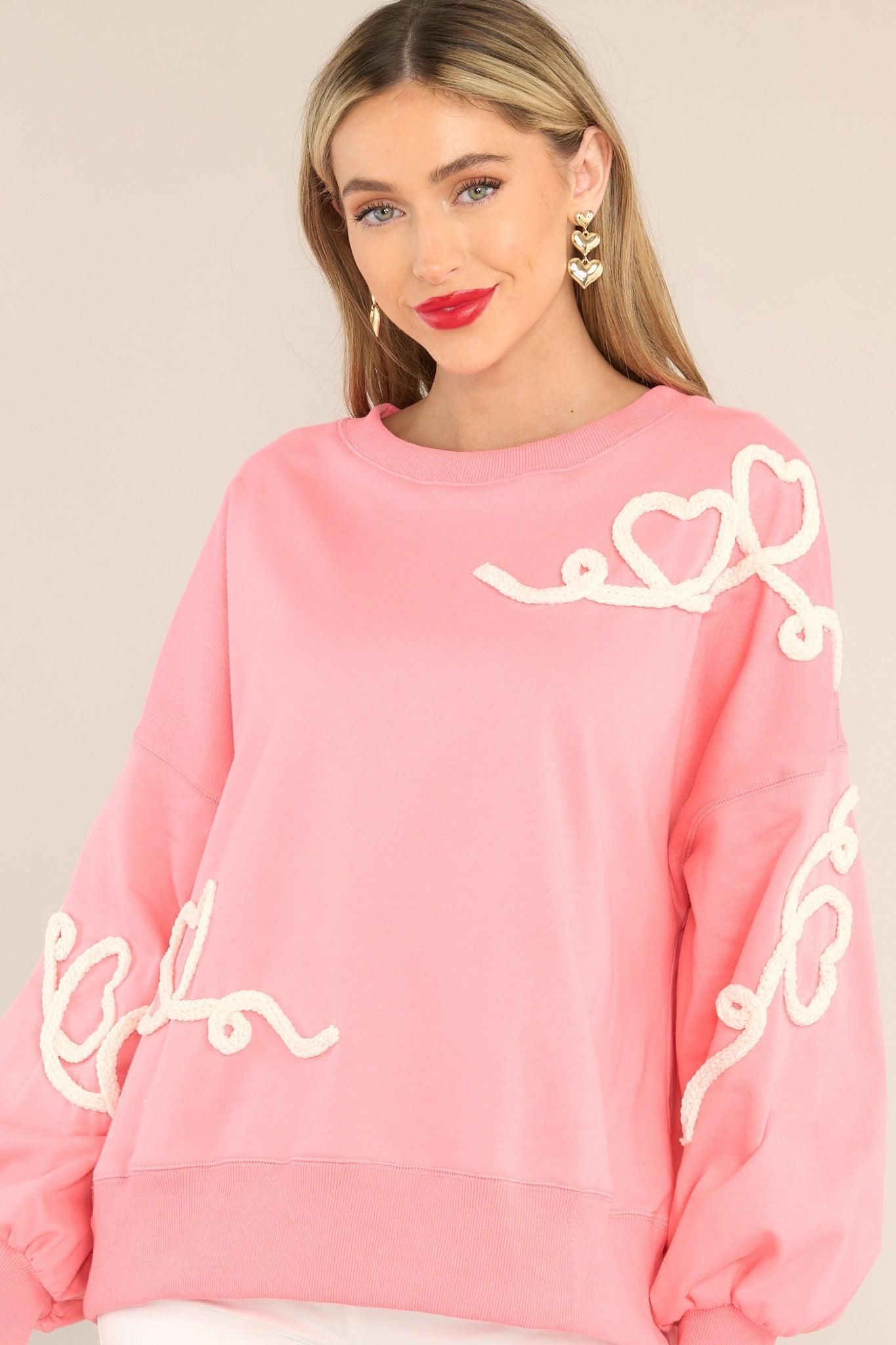 You're Mine Pink Sweatshirt Product Image