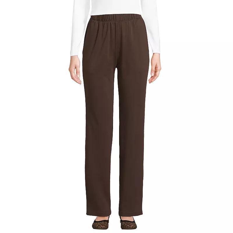 Lands End Womens Sport Knit High Rise Elastic Waist Pants Product Image