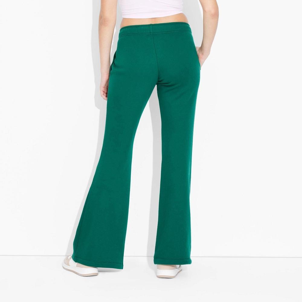 Women's High-Rise Flare Sweatpants - Wild Fable™ Green L Product Image