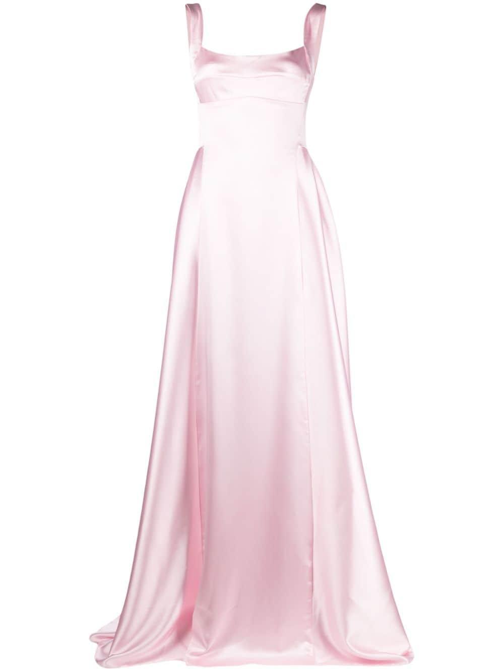 satin-finish sleeveless gown product image