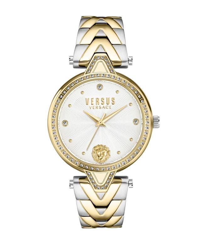 Versace Versus By Versace Womens V Versus Analog Crystal Two Tone Stainless Steel Bracelet Watch Product Image