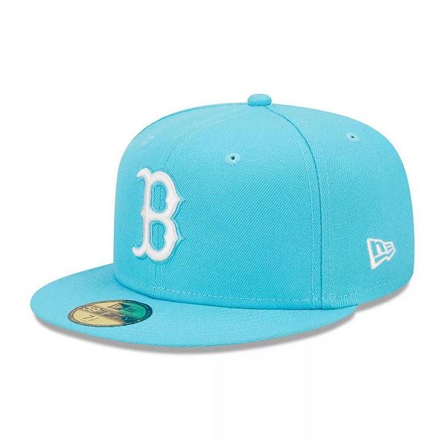 Mens New Era Blue Boston Red Sox Vice Highlighter Logo 59FIFTY Fitted Hat Product Image