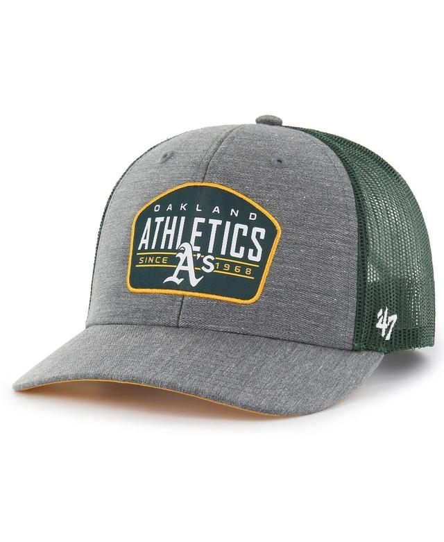 Mens 47 Brand Charcoal Oakland Athletics Slate Trucker Snapback Hat Product Image