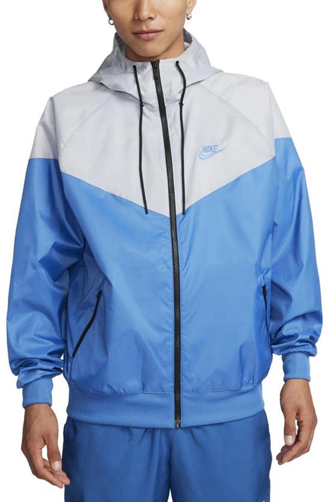 Men's  Sportswear Windrunner Hooded Jacket In Blue Product Image