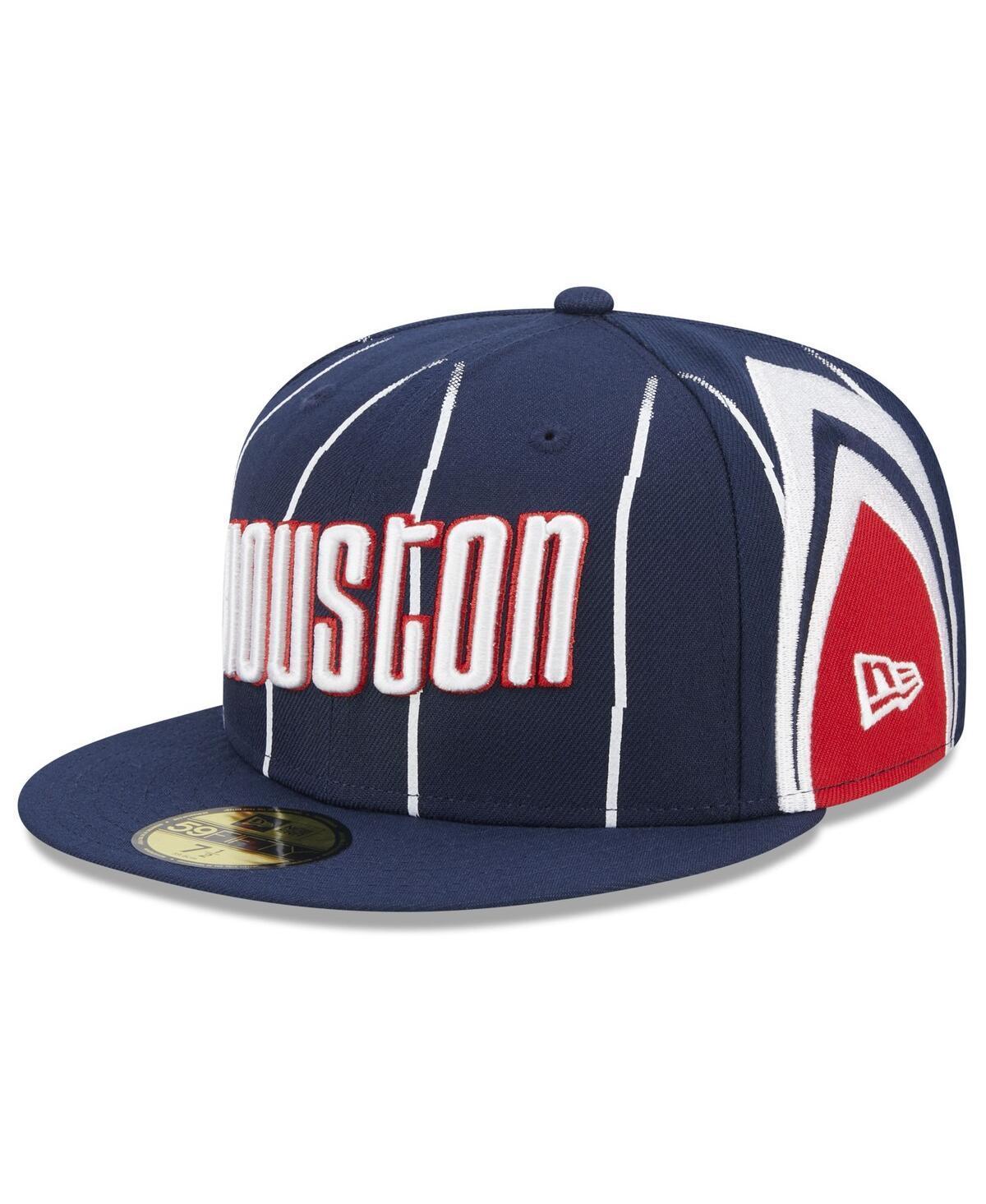 Mens New Era Houston Rockets 2022/23 City Edition Official 59FIFTY Fitted Hat Blue Product Image