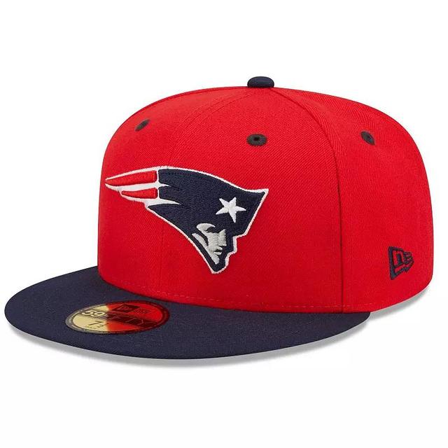 Mens New Era /Navy New England Patriots Flipside 59FIFTY Fitted Hat Product Image