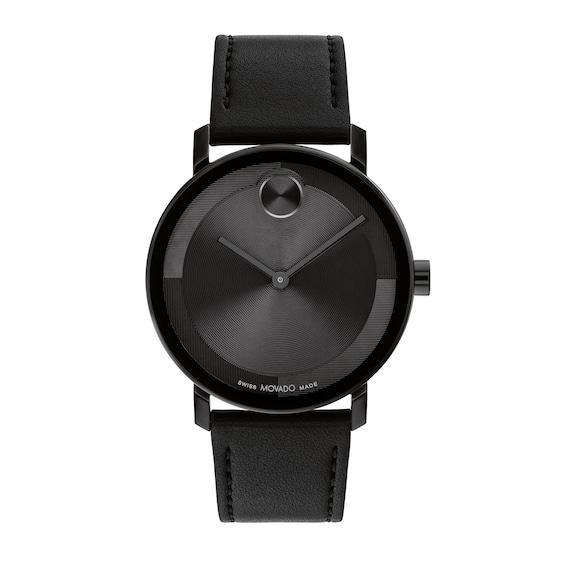 Men's Movado BoldÂ® Evolution Black IP Strap Watch with Textured Tonal Black Dial (Model: 3601123) Product Image