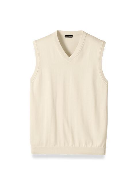 Supima Cotton Vest - Ivory Product Image