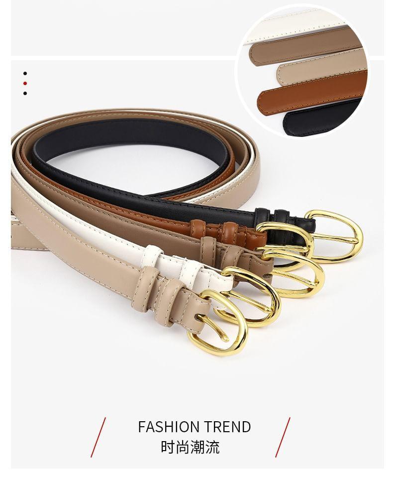 Faux Leather Slim Belt Product Image