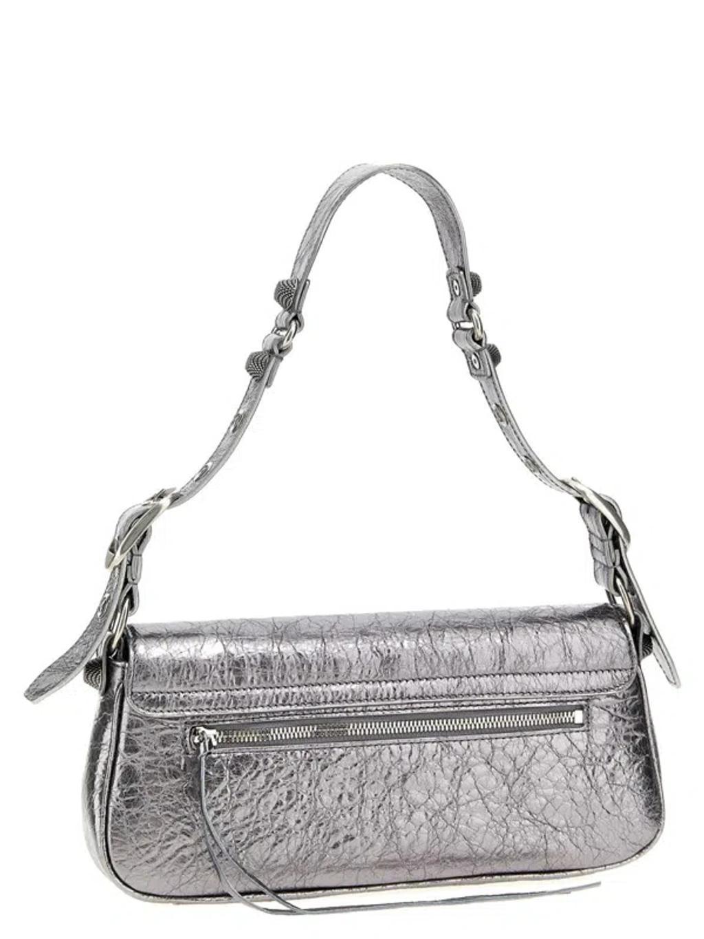 Le Cagole Xs Crossbody Bag In Silver Product Image