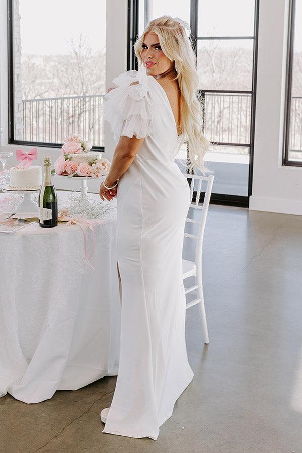 Yes To Forever Maxi Dress in White Curves Product Image