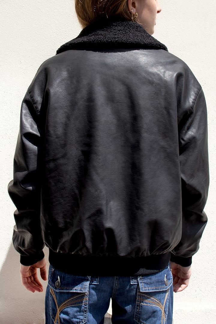 Faux leather bomber jacket Product Image