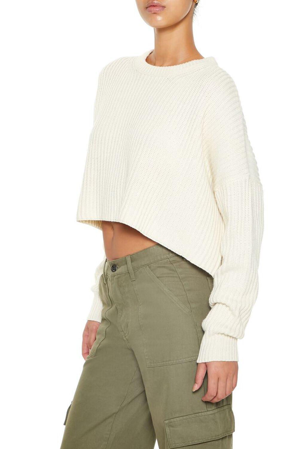 Cropped Rib-Knit Sweater | Forever 21 Product Image