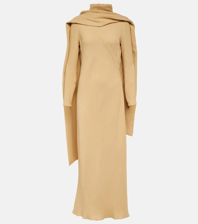 THE ROW Pascal Scarf-neck Silk Maxi Dress In Neutral Product Image