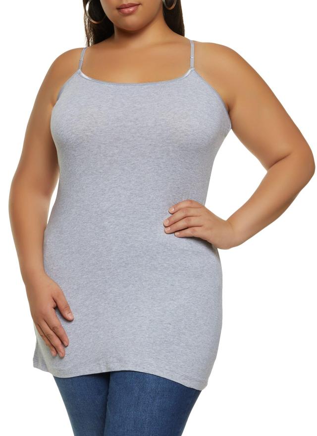 Womens Plus Size Solid Scoop Neck Cami Product Image