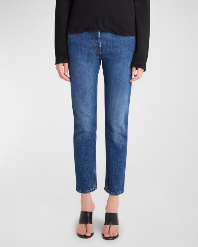 Riaco Mid-Rise Straight-Leg Ankle Jeans Product Image