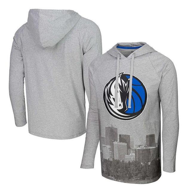 Mens Stadium Essentials Heather Gray Dallas Mavericks Atrium Raglan Long Sleeve Hoodie T-Shirt Product Image