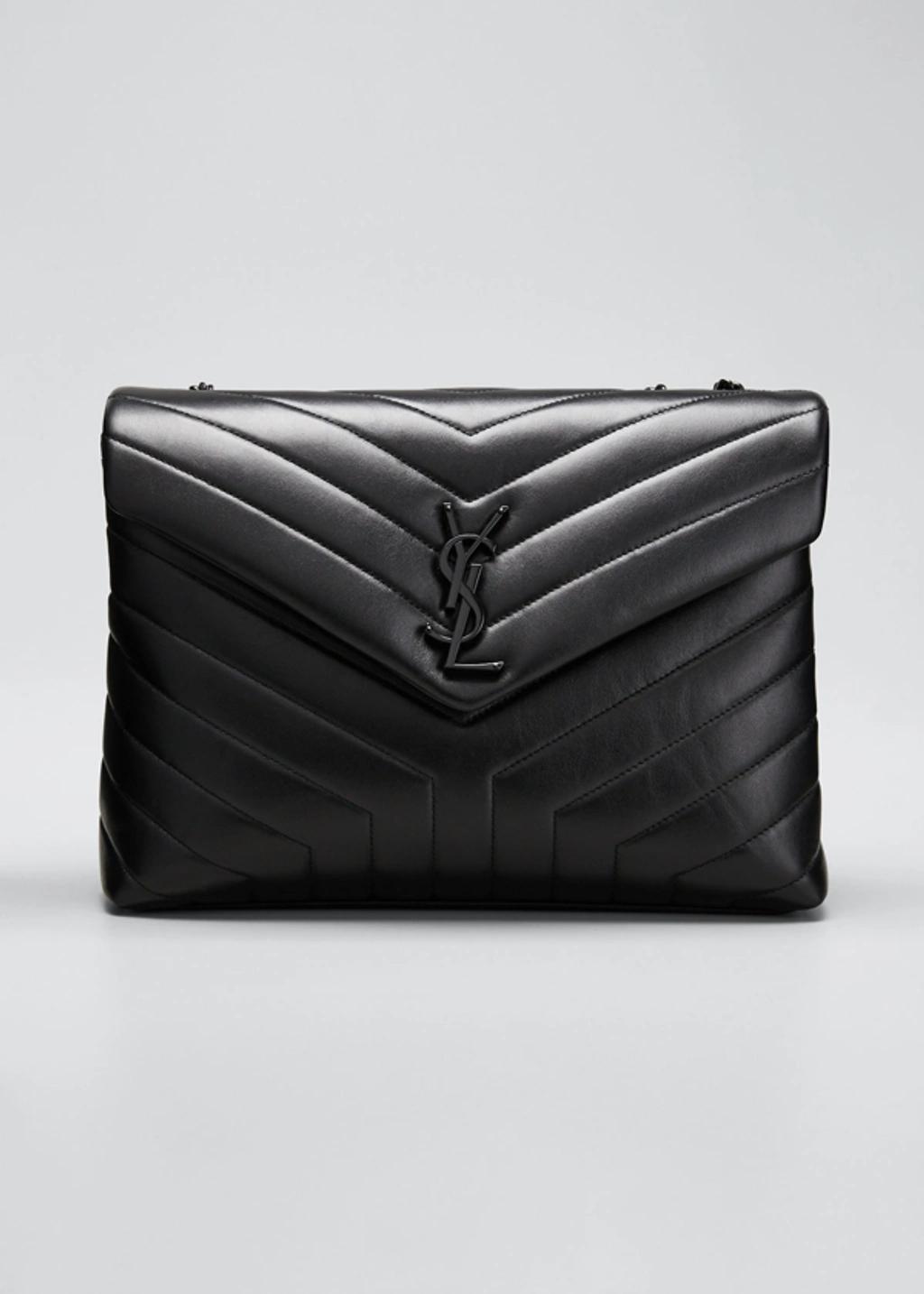 Loulou Medium Chain Shoulder Bag In Nero,nero Product Image