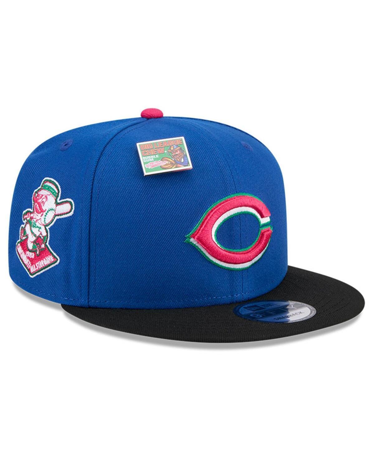 New Era Mens Royal Cincinnati Reds Watermelon Big League Chew Flavor Pack 9FIFTY Snapback Hat - Royal, Black Product Image