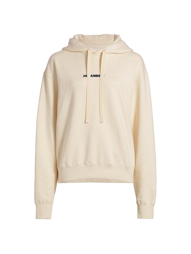 Womens Oversized Cotton Logo Hoodie Product Image