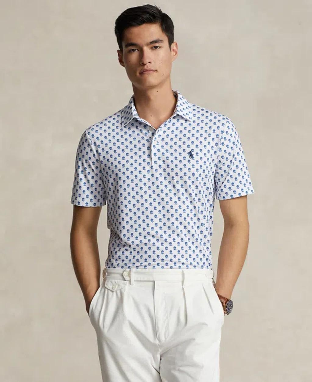 Men's Classic-fit Performance Polo Shirt In Preppy Woodblock Product Image