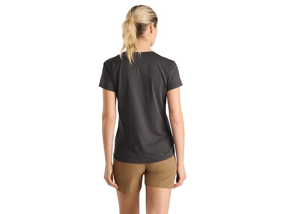 Arc'teryx Taema Crew Short Sleeve (Black Heather 1) Women's Clothing Product Image