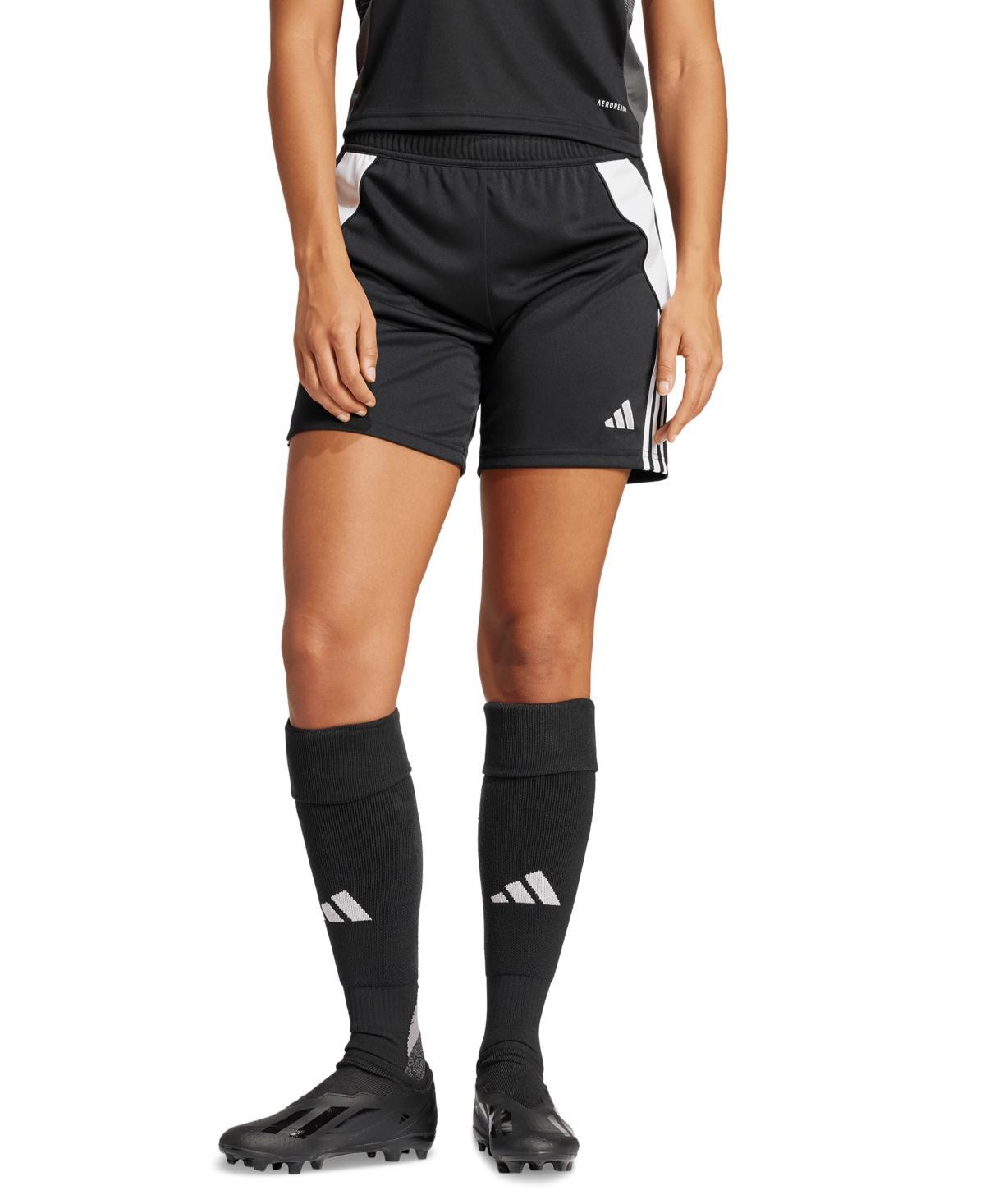 adidas Womens Active Tiro 24 Performance Drawstring Shorts - Black Product Image