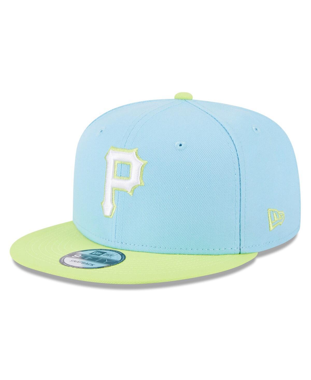 Mens New Era Light Blue Pittsburgh Pirates Spring Basic Two-Tone 9FIFTY Snapback Hat - Light Blue Product Image