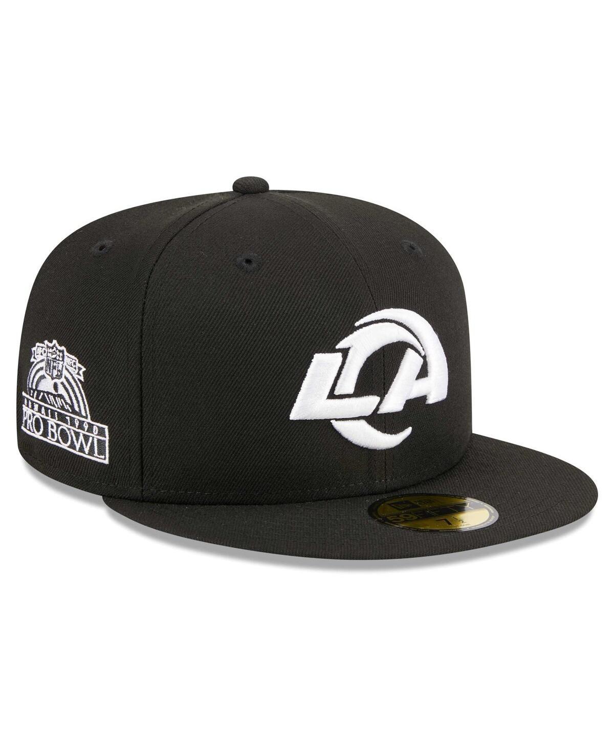 Mens New Era Black Los Angeles Rams Main Patch 59FIFTY Fitted Hat Product Image