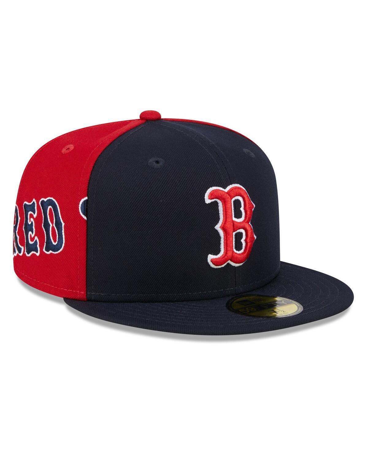 Mens New Era /Red Boston Red Sox Gameday Sideswipe 59FIFTY Fitted Hat Blue Product Image