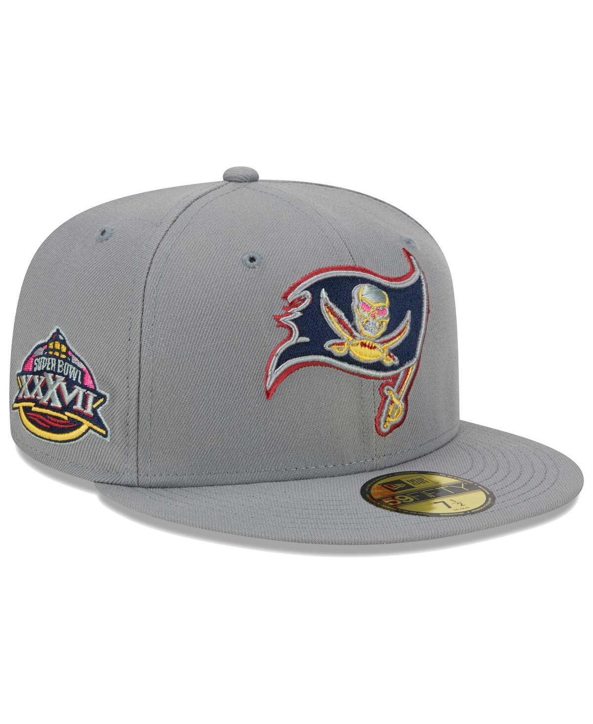 Mens New Era Gray Tampa Bay Buccaneers Color Pack 59FIFTY Fitted Hat Product Image