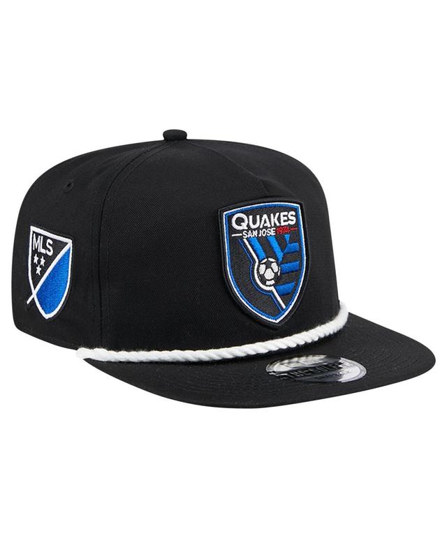 Mens New Era Black San Jose Earthquakes The Golfer Kickoff Collection Adjustable Hat Product Image