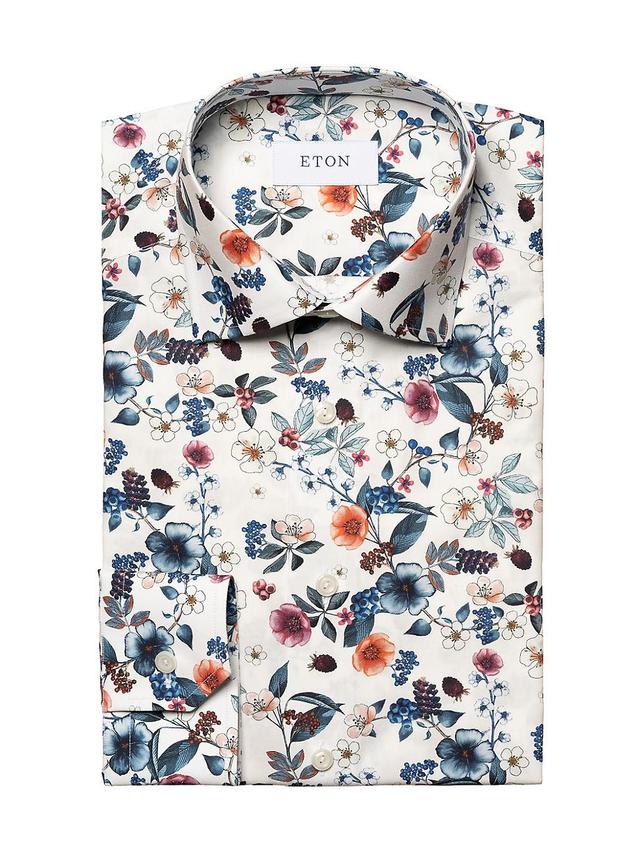 Mens Slim-Fit Floral Shirt Product Image