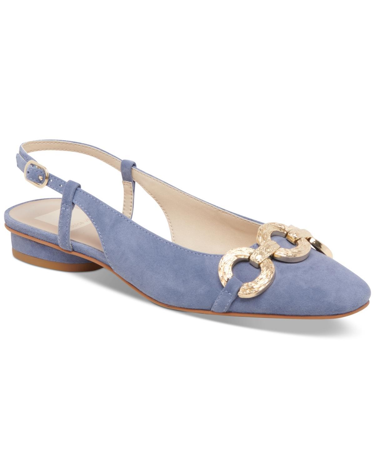 DOLCE VITA Ramano Slingback Flat In Bluebell Suede Product Image