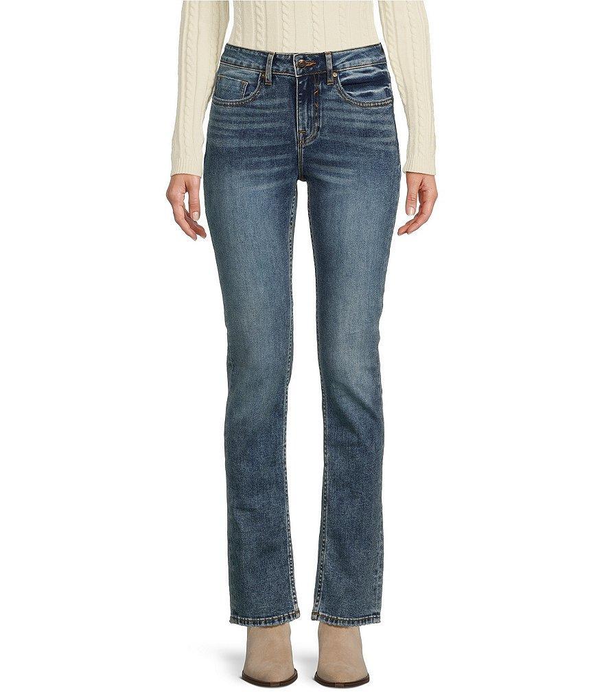 Vigoss Marley Mid Rise Skinny Fit Straight Leg Jeans Product Image