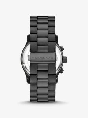 Michael Kors Unisex Runway Chronograph Black Stainless Steel Bracelet Watch, 45mm Product Image