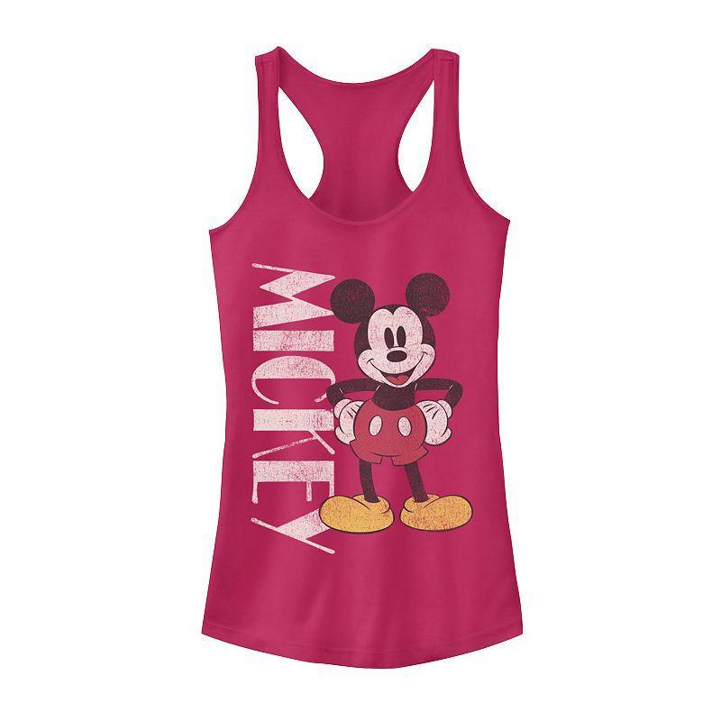 Disneys Mickey And Friends Mickey Vintage Stance Juniors Racerback Graphic Tank Top, Girls Product Image