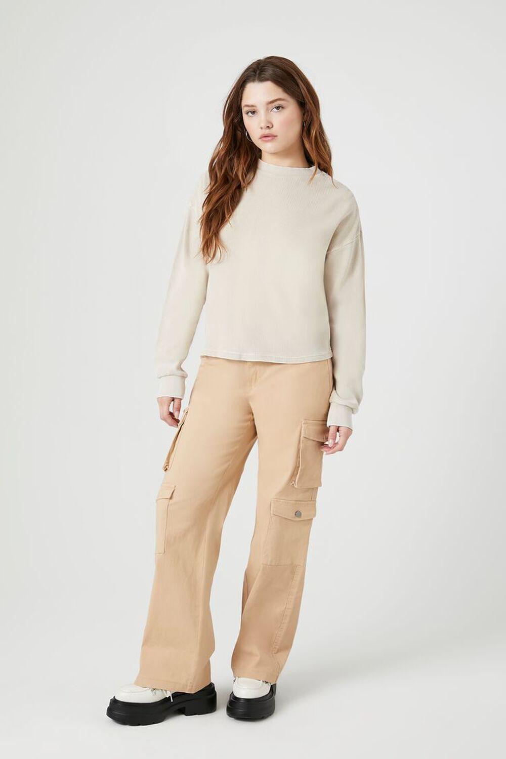 Mid-Rise Straight-Leg Cargo Pants | Forever 21 product image