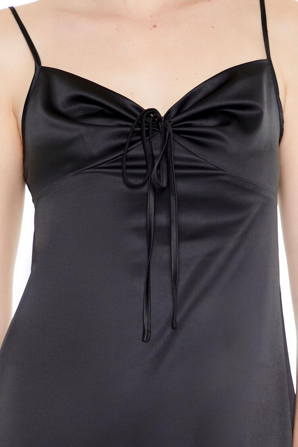 Satin Sweetheart Bow Mini Dress | Forever 21 Product Image