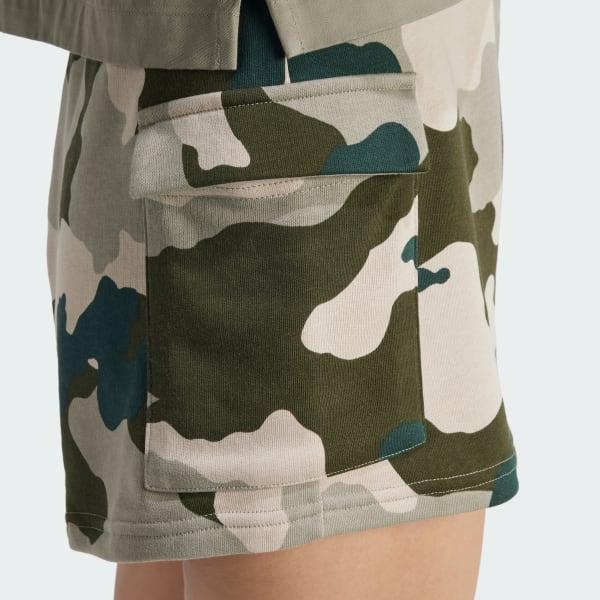 Essentials 3-Stripes Camo-Print Cargo Shorts Product Image