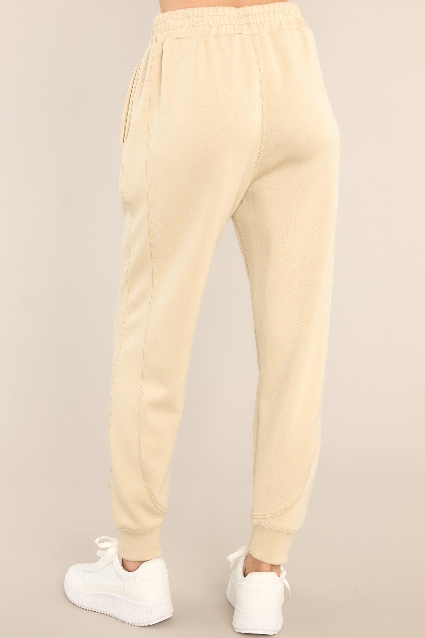 Blow Off Steam Natural Jogger Pants Taupe Product Image