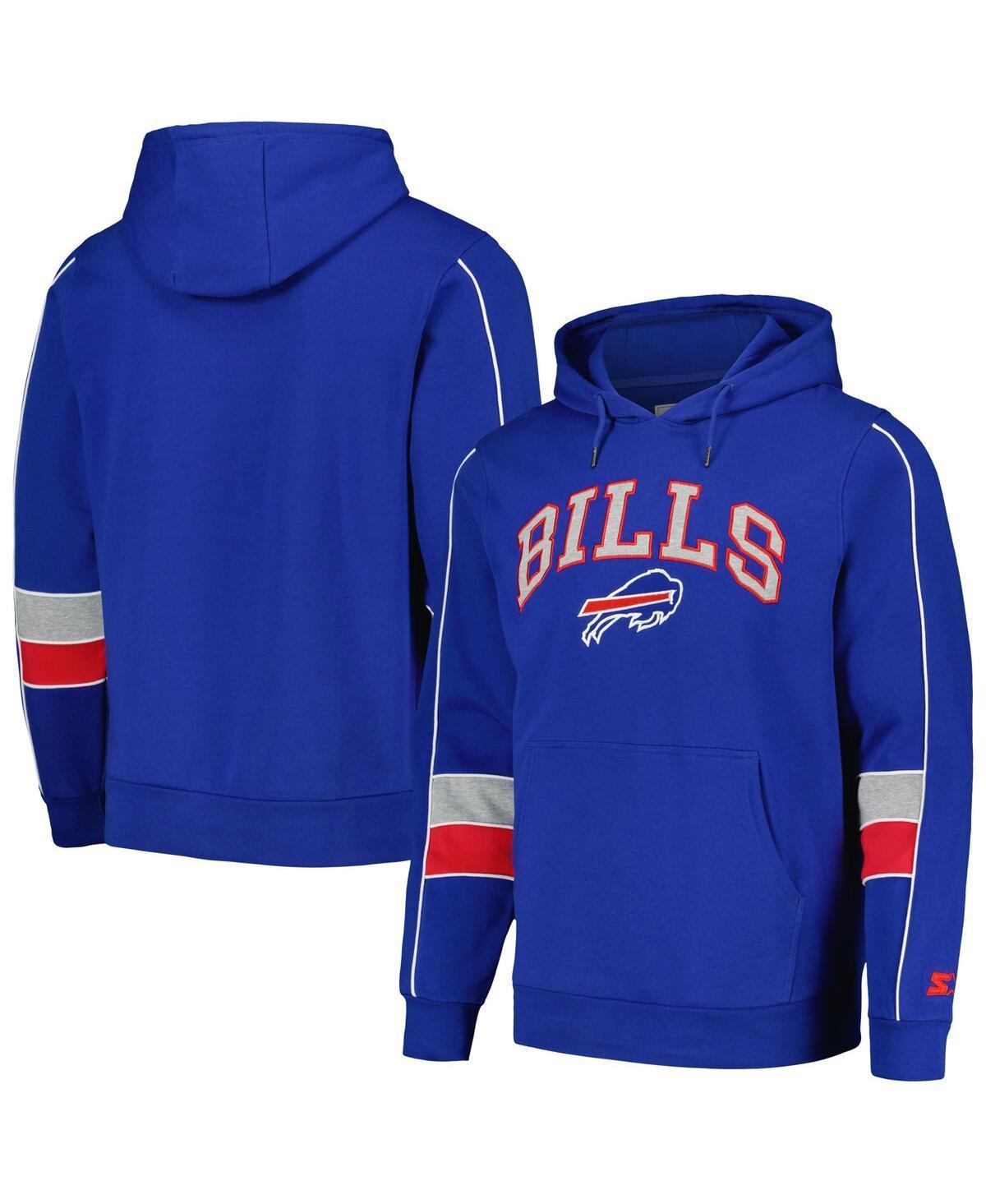 Mens Starter Royal Buffalo Bills Captain Pullover Hoodie Product Image